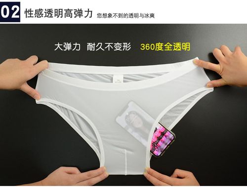 男士内裤情趣透气三角透明冰丝低腰