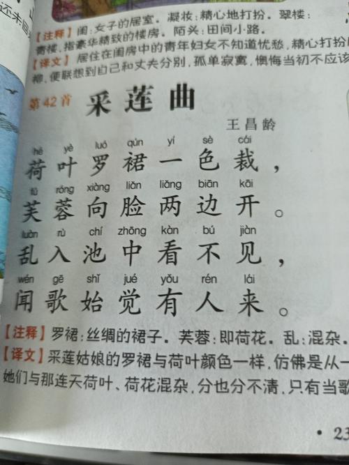 学习唐诗三百首第42《采莲曲》