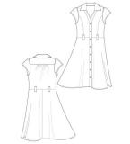 连衣裙子款式图-女装设计-服装设计