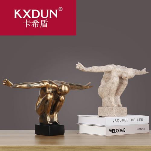 kxdun摆件跳水运动健将雕塑放飞自我酒吧复古装饰摆件