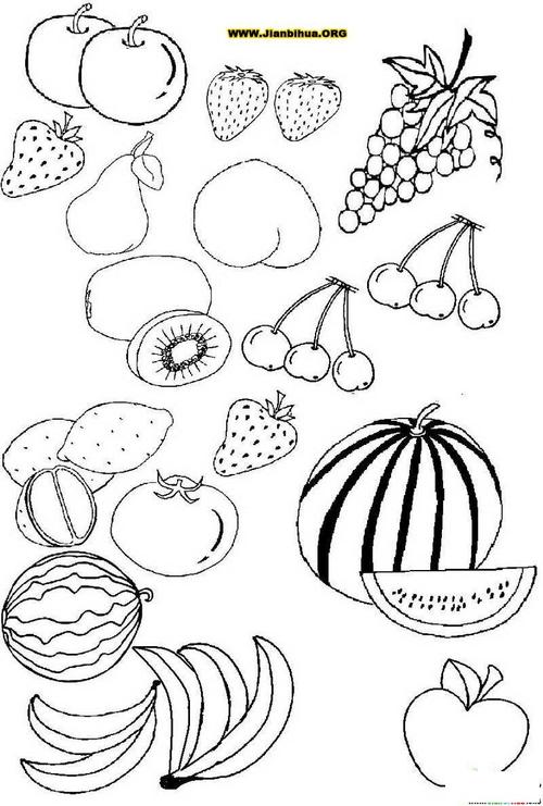 水果简笔画图片大全(9张)