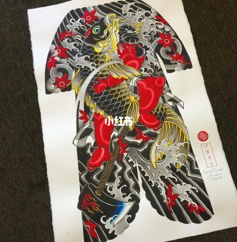 日式老传统满背鲤鱼纹身素材分享_纹身_鲤鱼_纹身素材