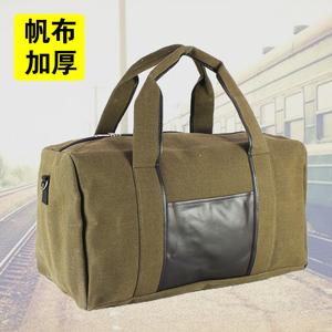 新款 大容量加厚帆布旅行 包 女手提 span class=h>行李包 /span>旅游