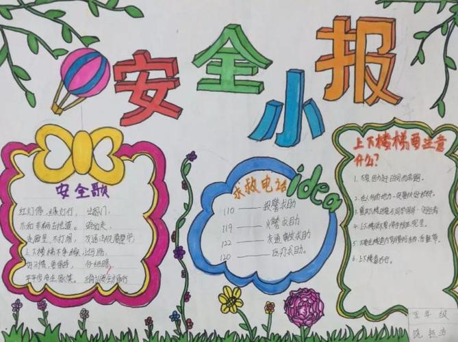 安全生产月手抄报模板及图片_安全生产手抄报图片