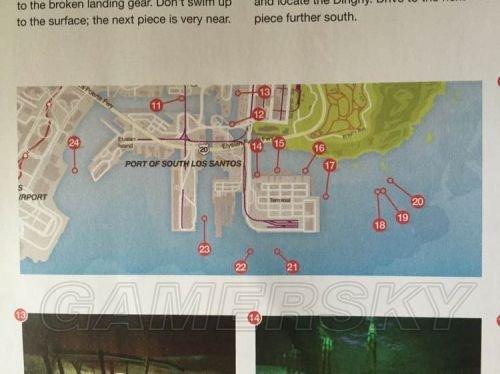 gta5潜艇碎片位置30个潜艇碎片位置图解