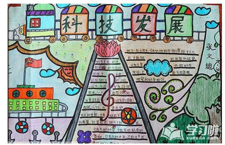 漂亮的小学生科技手抄报图片