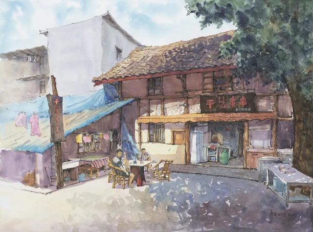 青铜魂之古迹 53cm×38cm黄瑞雪 西岭小径 52cm×34cm张海潮 鸳鸯楼