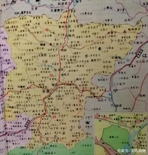 八十年代河北省承德地区各县市地图