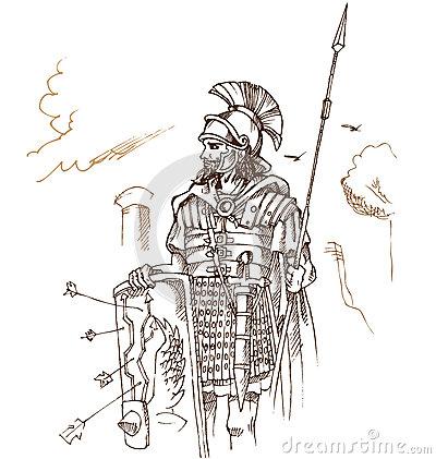罗马战士简笔画