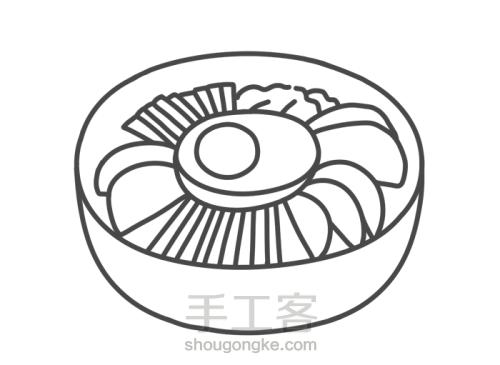 手帐简笔画|画一碗朝鲜冷面