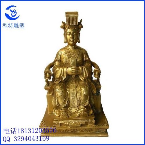 佛像雕塑 纯铜王母娘娘 王母娘娘雕塑摆件 金母瑶池圣母批发