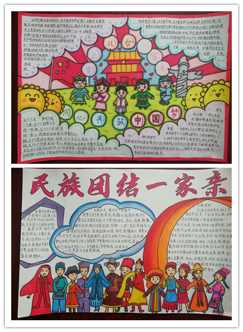 写美篇   9月23日至28日,我校团委开展制作了民族团结手抄报评选活动