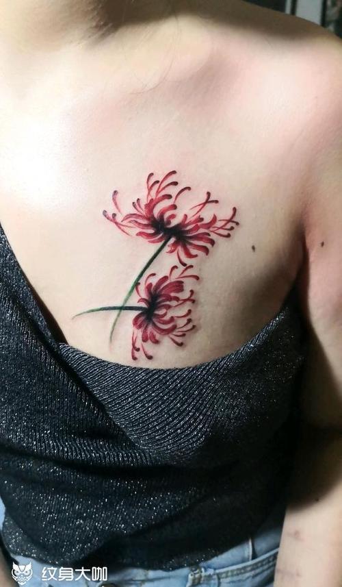 彼岸花_纹身图案手稿图片_李毅的纹身作品集