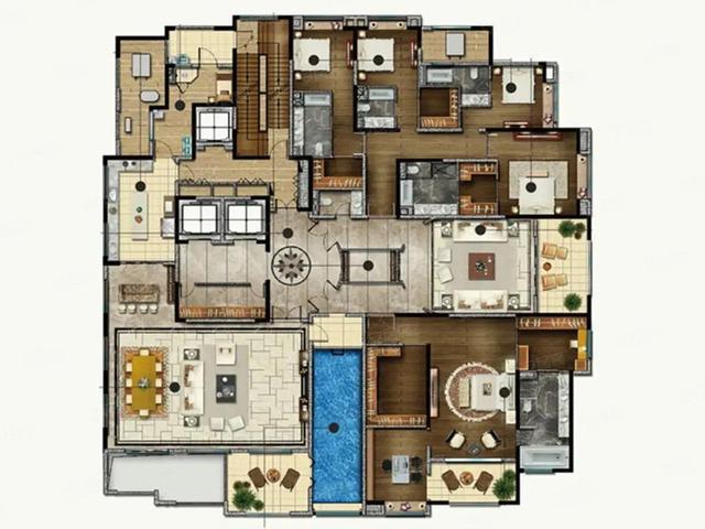 600平米空中奢侈大平层感受一下塔尖富豪的日常居住姿势