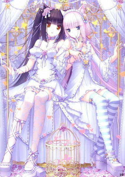 双胞胎姐妹动漫头像两张一左一右