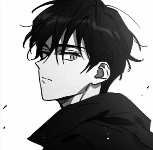 黑白动漫男生头像