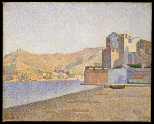 0066_西涅克_西涅克绘画作品集-the town beach collioure opus 165