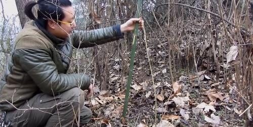 荒野求生技巧,野鸡野兔绊脚套狩猎陷阱