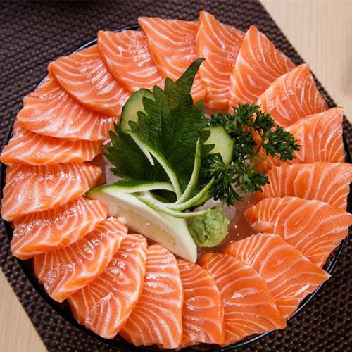 日料刺身生鱼片套餐 刺身拼盘三文鱼150g北极贝100g北极甜虾180g