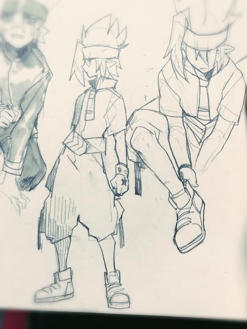 画画帅哥的小腿