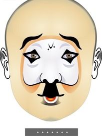 蒋干京剧脸谱矢量素材