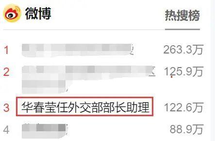 华春莹升职冲上热搜!任部长助理,成中国外交部"主要""