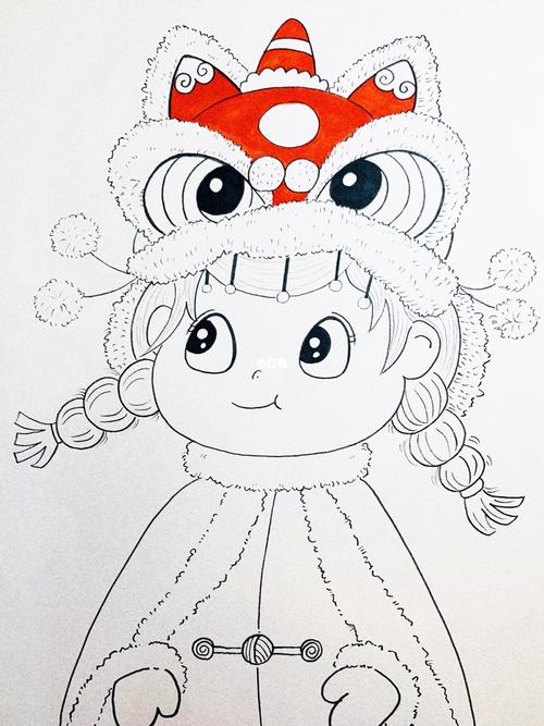 【马克笔】过年年画_马克笔_马克笔儿童画_文化_绘画