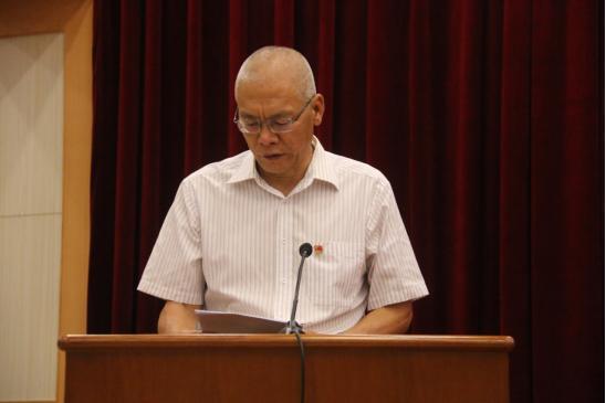 委党组副书记,副主任解爱国同志现场述责述廉并接受党员质询