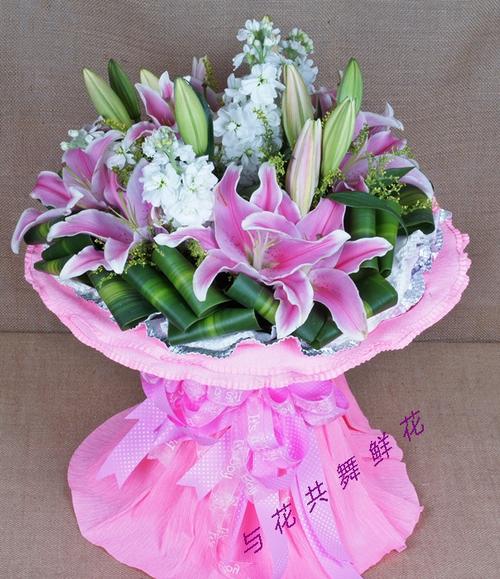 厦门鲜花店同城鲜花速递百合百合花花束爱情友情生日鲜花速递同城