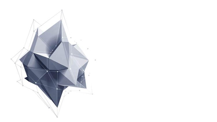 八张蓝色多边形ppt背景图片