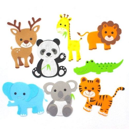 热卖幼儿童玩具手偶不织布手工制作diy材料包卡通动物玩偶讲故事益智