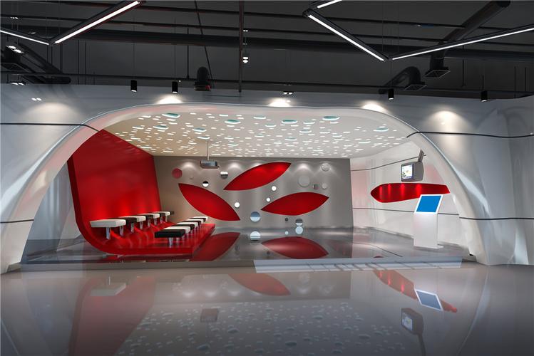 公司展厅效果图300平米现代风格企业文化展厅设计装修图片