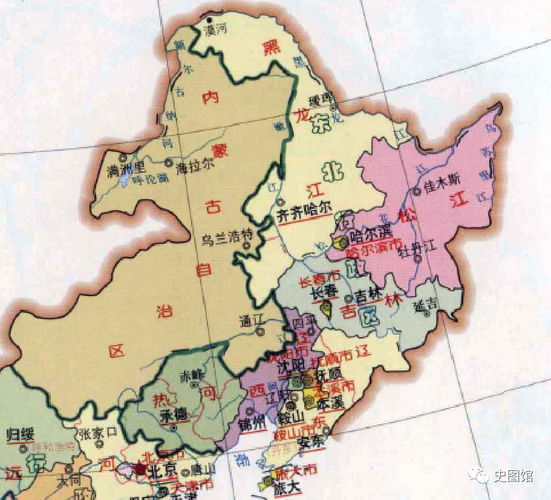 6个省份,除热河省和吉林省外,原辽宁省和安东省合并为辽东省;辽西省和