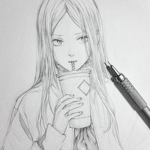 分享一组铅笔画人物线稿手绘图,适用于有手绘基础的