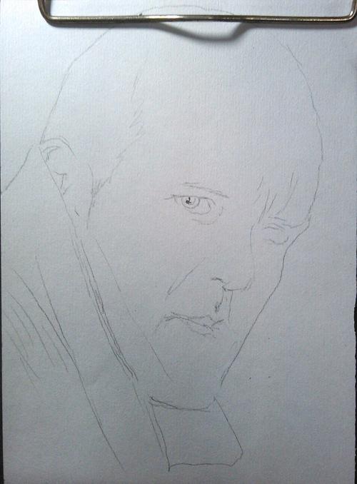 杰森·斯坦森 炭笔肖像|素描|纯艺术|曙光的画 - 原创