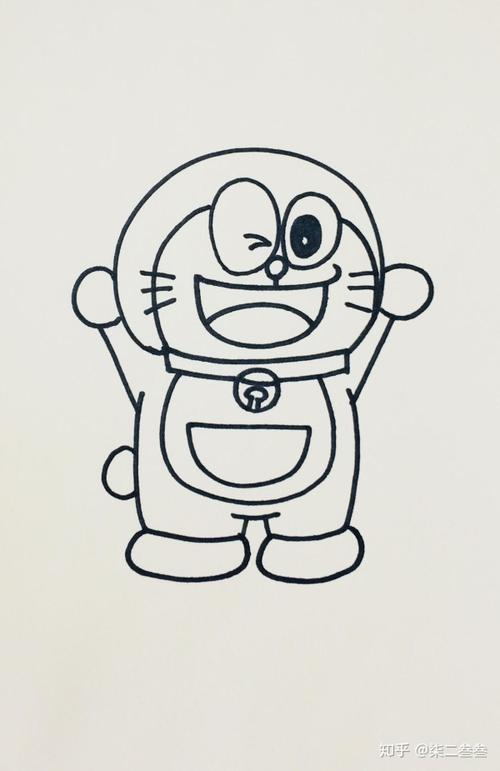 哆啦a梦小时候简笔画