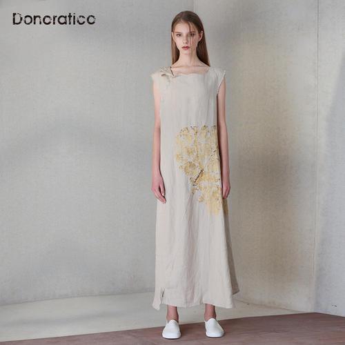 达衣岩夏季棉麻连衣裙夏季棉麻连衣裙