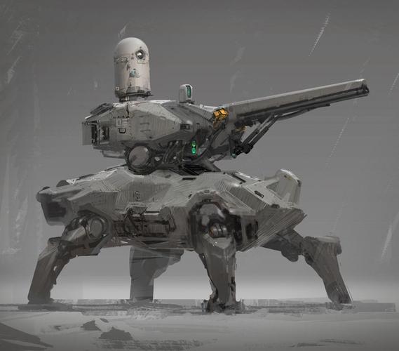 有未来科幻感的战斗装甲插画