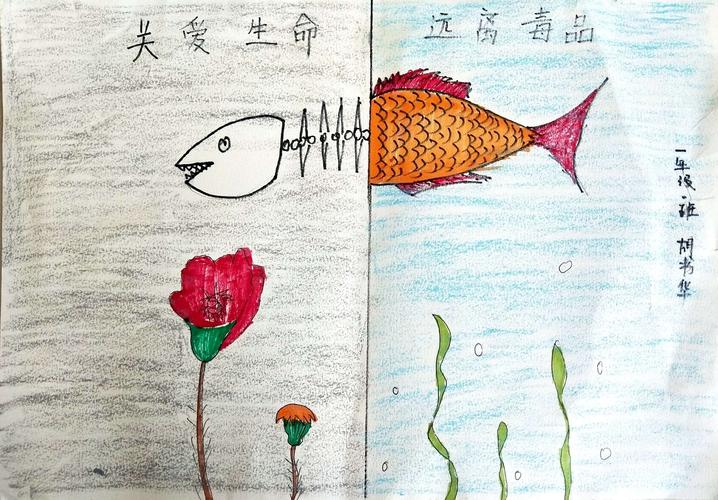 健康人生 绿色无毒——金湖学校一年级1班禁毒绘画作品集