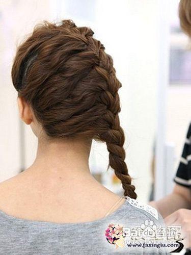 小清新蜈蚣辫教程 圆脸女生小脸编发