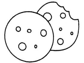简单曲奇饼干简笔画画法图片步骤