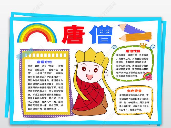 读书手抄报 传统国学手抄报 > 西游记小报国学名著读后感阅读唐僧小报