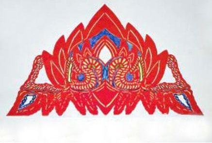 农村白事剪纸花