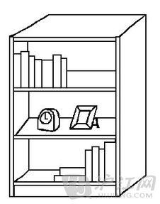 手抄报,晒晒我的暑假手抄报,晒晒我的小书柜的手抄报,手抄报书架图画