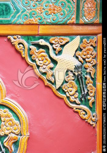 北京故宫仙鹤影壁墙