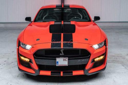 福特野马谢尔比gt500,看见蝰蛇标,就知道不简单了