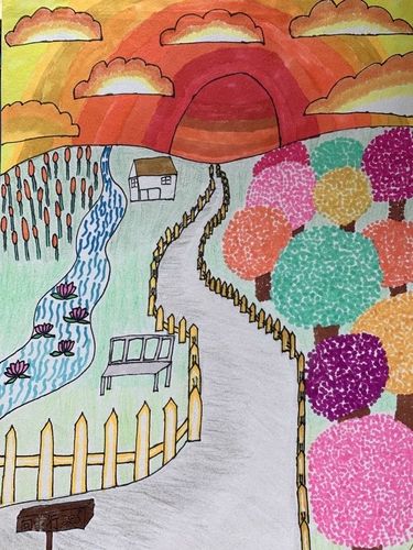 【美术小课堂】美育抗疫,为梦前行——《景物的近大远