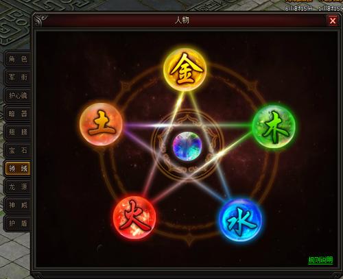 二,领域介绍  1,领域分为5种,分别为金木水火土,每个领域都分为10阶