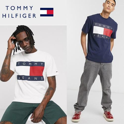 tommyhilfigerjeans汤米男装宽松经典旗帜logo印花短袖t恤