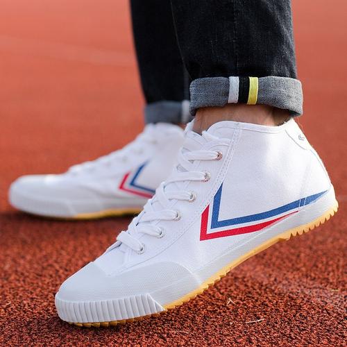 feiyue飞跃中帮帆布鞋男女小白鞋学生田径鞋运动鞋法国版503视频